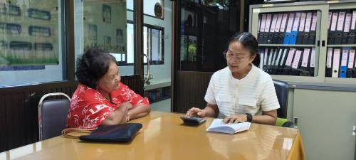 พช.ศรีบรรพต ให้คำแนะนำการดำเนินงานโครงการแก้ไขปัญหาความยากจน (กข.คข) บ้านหัสคุณ ตำบลตะแพน